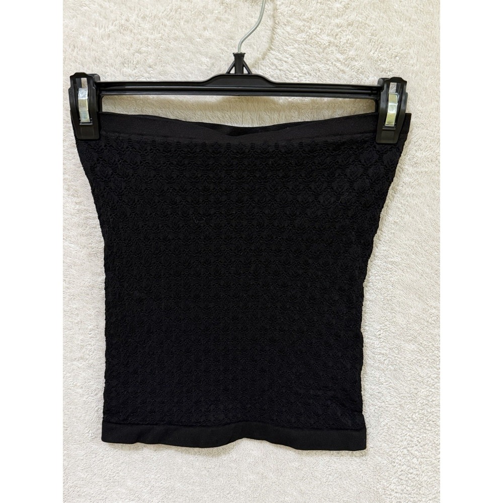 Intimately Free People Black Textured Tube Top Size XS/S Concert Festival